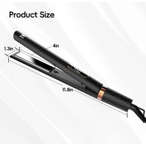 Nicebay 1” Titanium Flat Iron, Fast Heating Hair Straightener & Curler